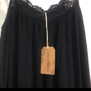 NWT🎁 Natural Life Black Crochet Jumpsuit